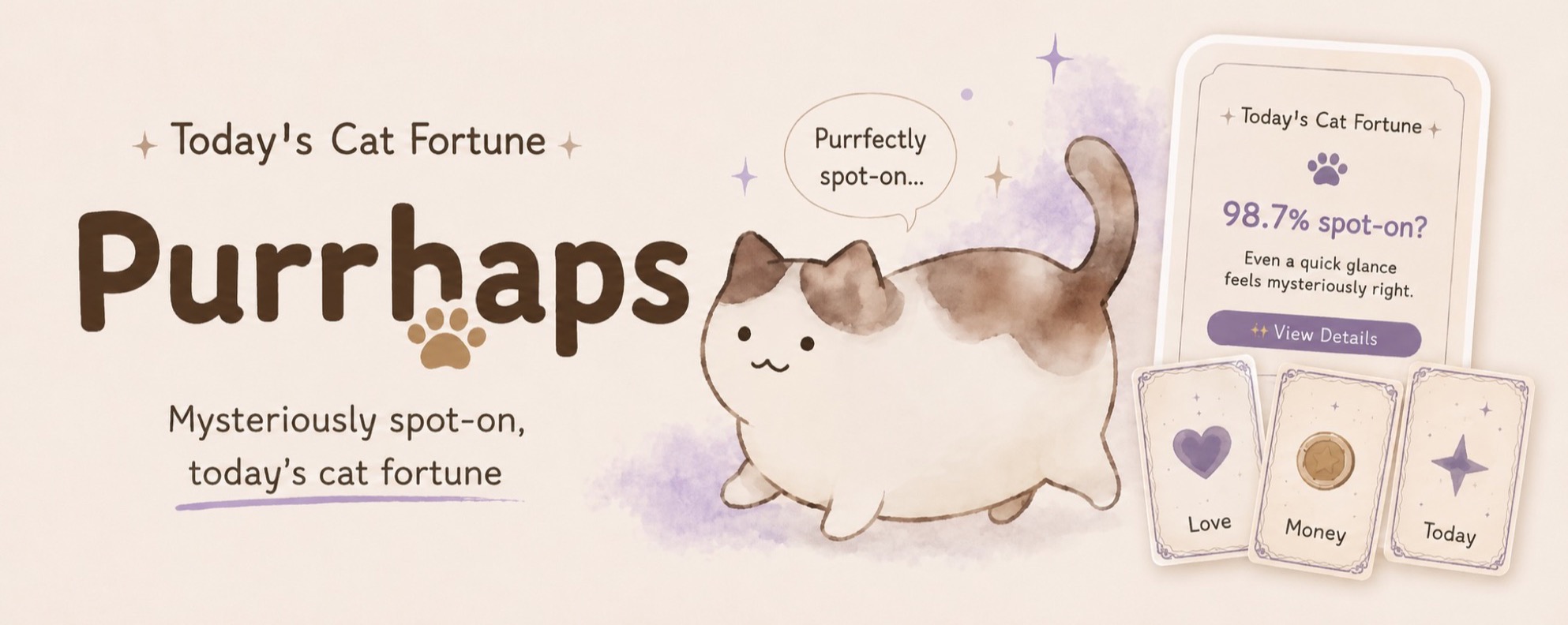 Purrhaps — Oddly on point, today's cat fortune.